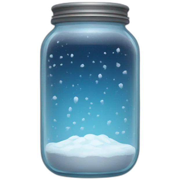 Blizzard in a jar emoji