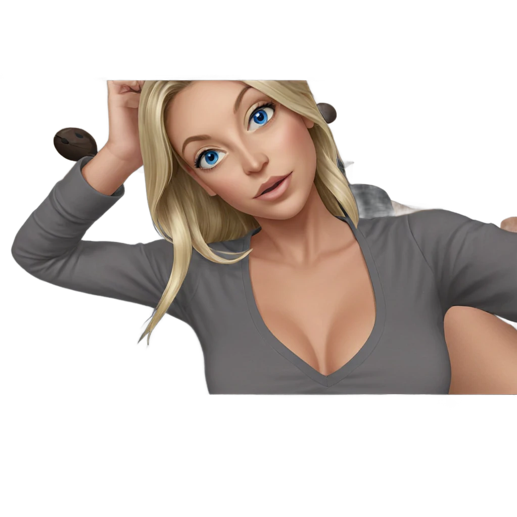 blonde girl with blue eyes emoji
