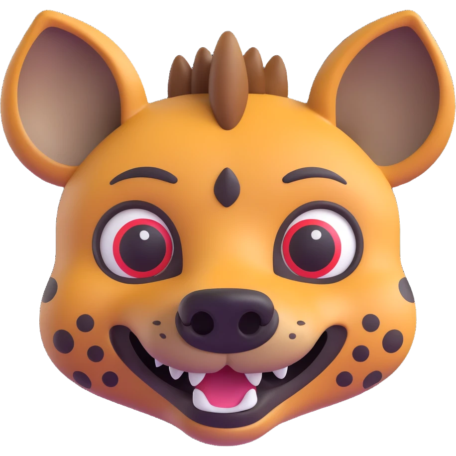 hyena 3d emoji emoji