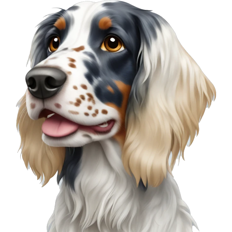 tricolor english setter emoji