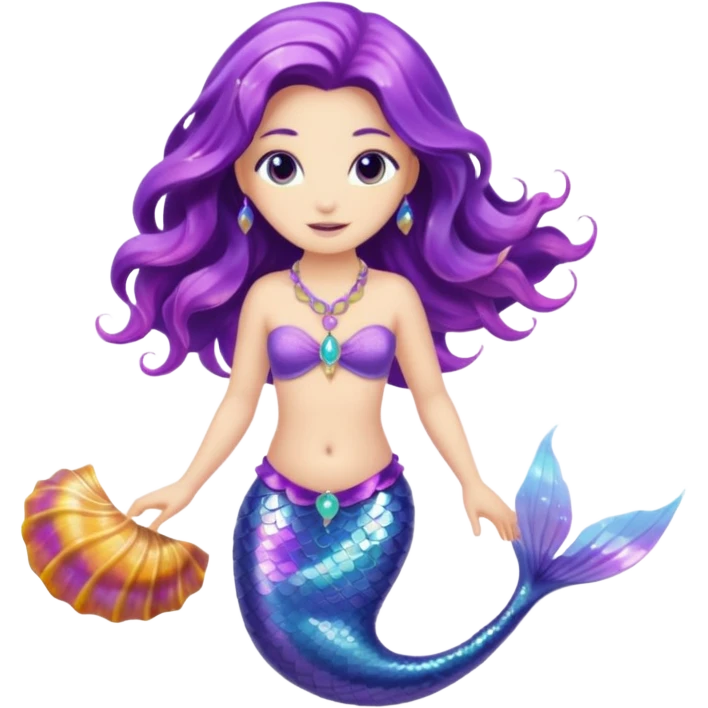 پری دریایی بنفش emoji