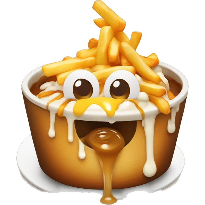 poutine qui mange une poutre emoji
