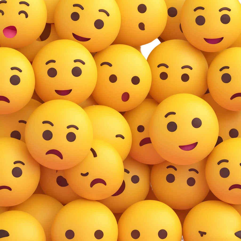 animated yellow emoji, neutral to skeptical expression, right eyebrow lifts, left lowers, eyes shift left for side-eye, mouth neutral, smooth seamless loop, transparent background, high resolution GIF emoji