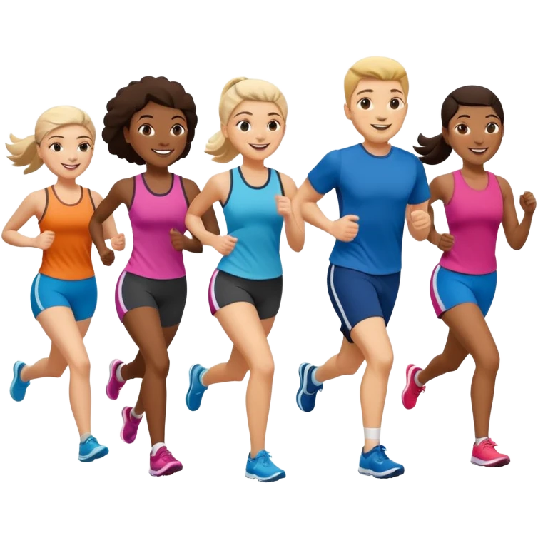 running at run club love fitness and social events emoji