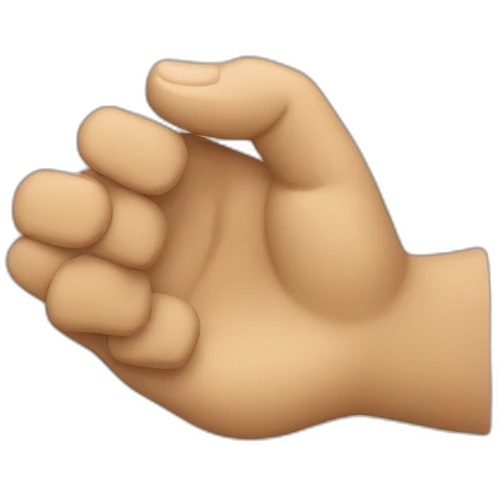 une main avec le doigt du millieux baisser emoji