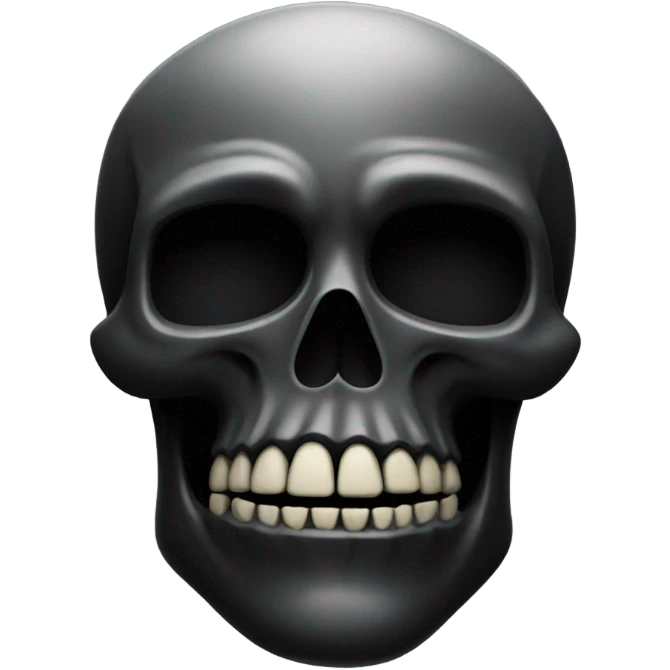 a black skull emoji