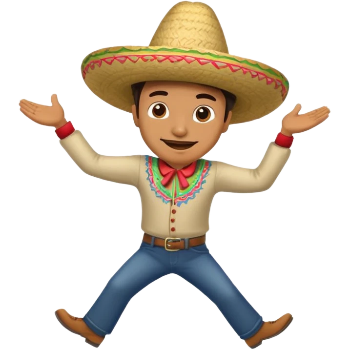 A Man Dancing with a Mexican Hat emoji