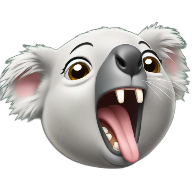 yawning koala emoji