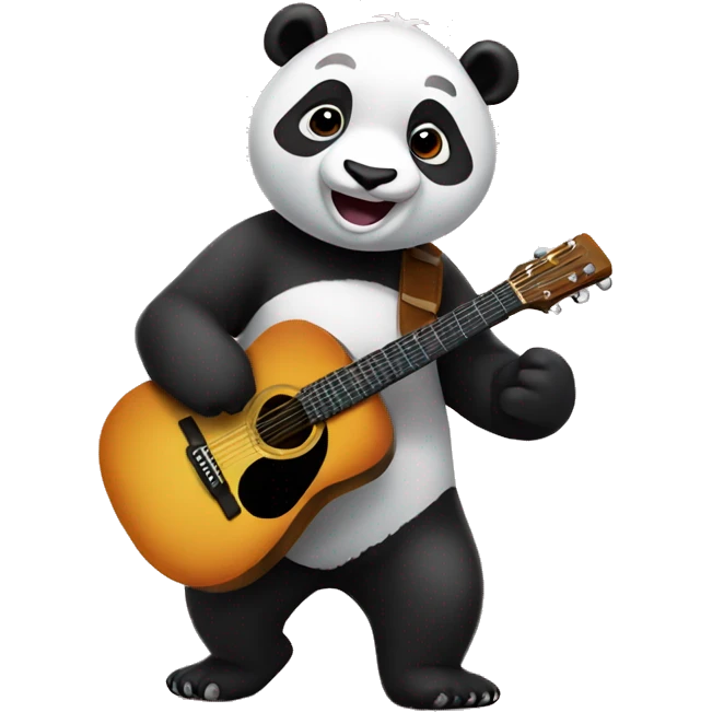 Panda with Guitar emoji