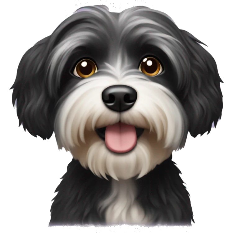 Black havanese dog emoji