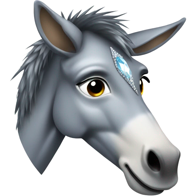 Diamond donkey emoji