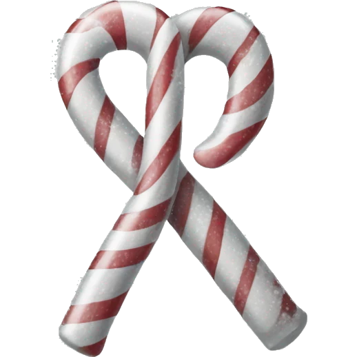 Light grey candy canes, with black bow on it emoji