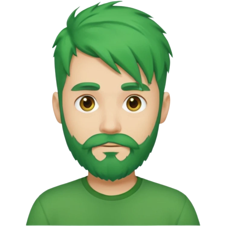 man with green hair and beard emoji
