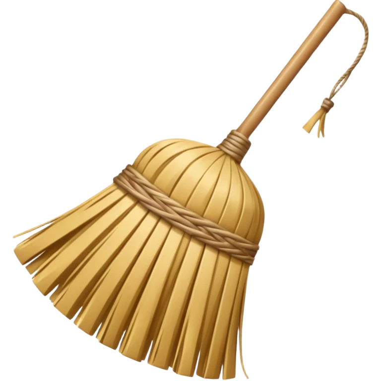 Straw broom with no stick emoji