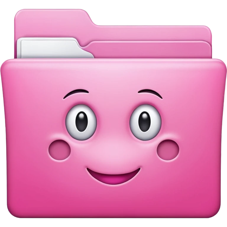 Pink empty folder emoji