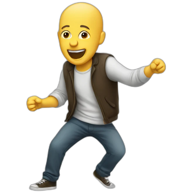 Dude-drunk-bald-dancing emoji
