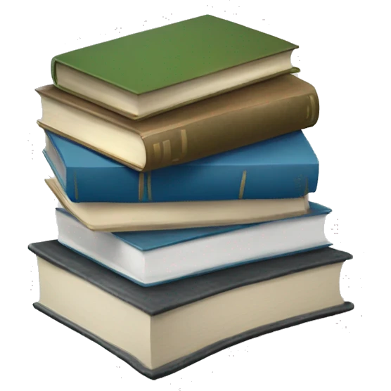 a white stack of books emoji