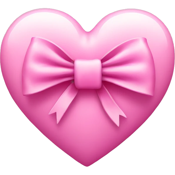 Pink heart with bow emoji