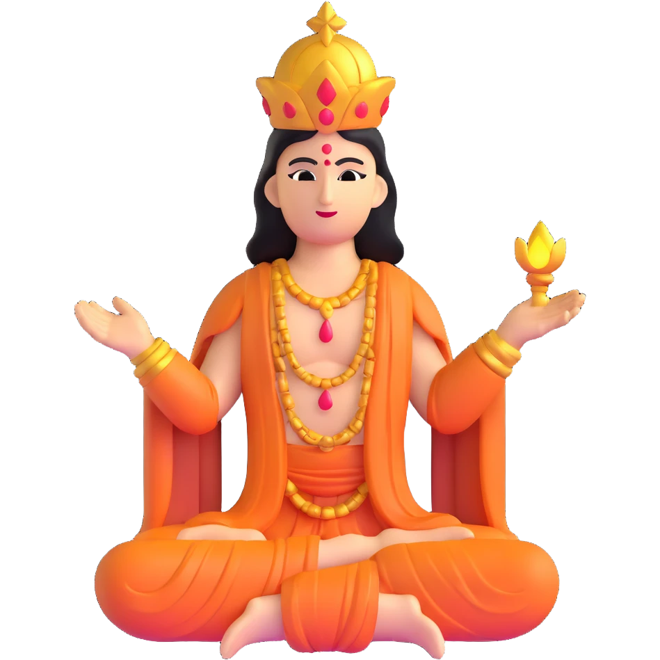 deceased deity with divine light fading emoji