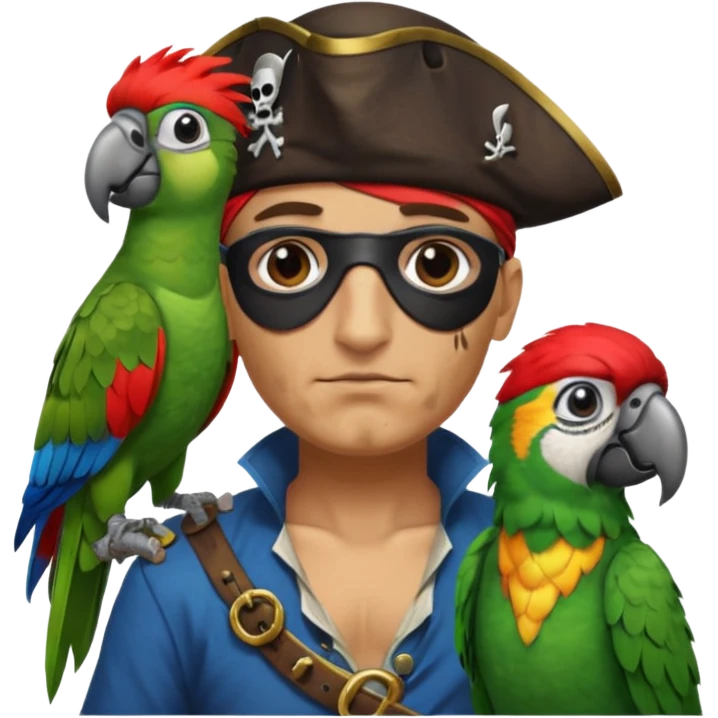pirate and parrot emoji