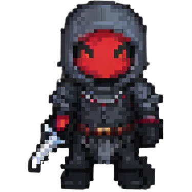 dark waider character in pixel art style emoji
