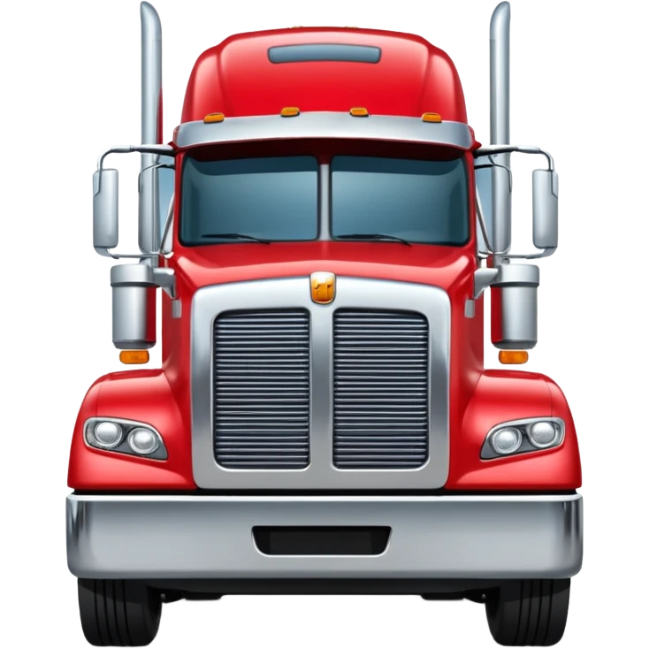 18 wheeler truck international facing me  emoji