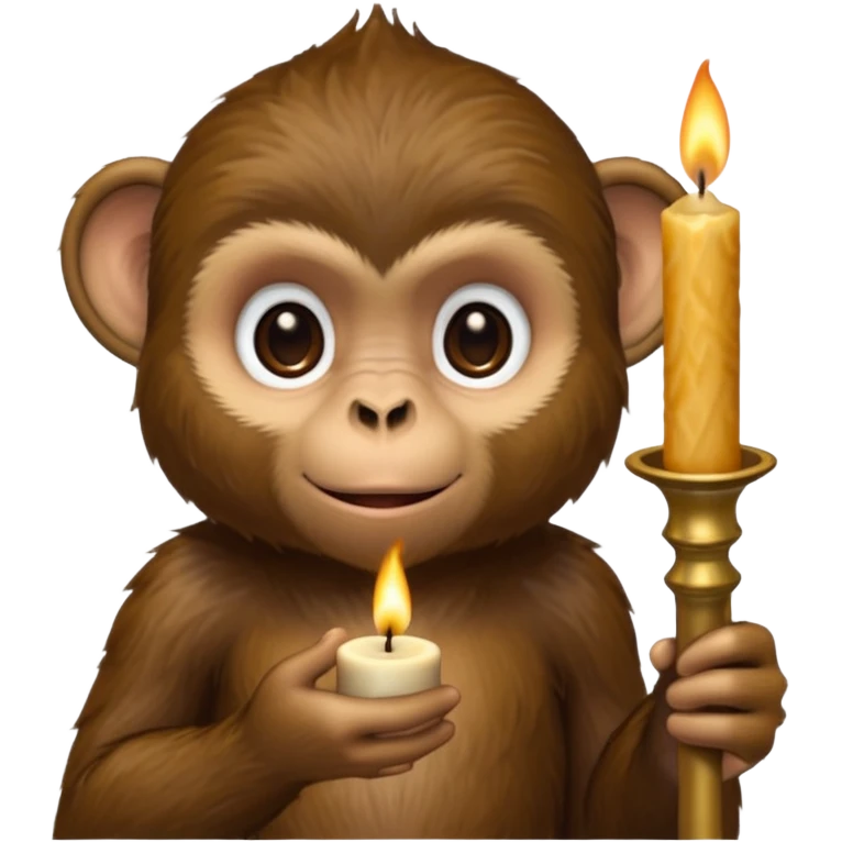 candle-holding monkey emoji