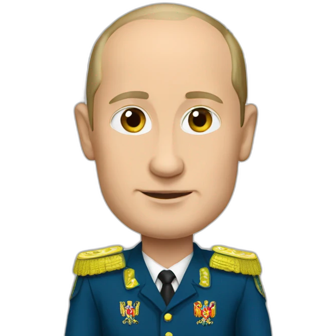 Putin with the Ukrainian flag emoji