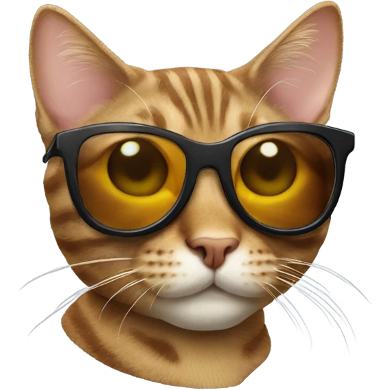 Tabby cat with sunglasses  emoji