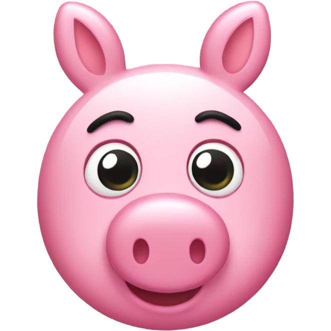 Peppa Pig wearing a lipgloss emoji
