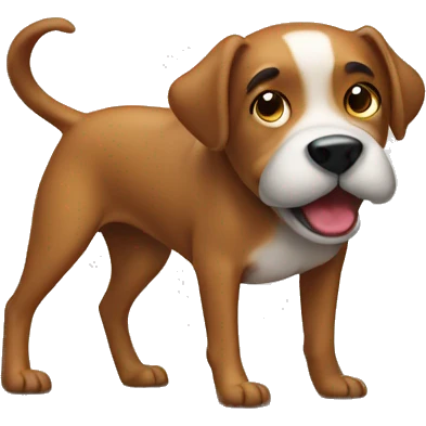 Dog pooping  emoji