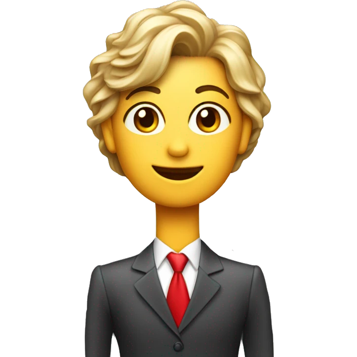 Un leon corona de brillo y cuerpo de mujer con traje rojo  emoji