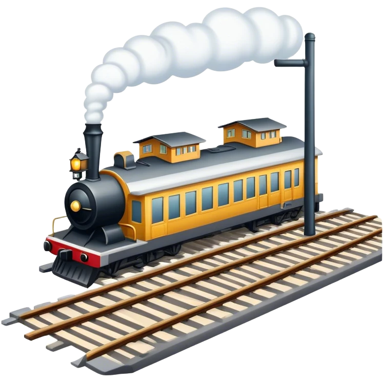 Railroad leading to a station emoji