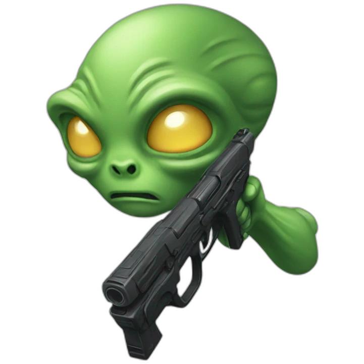 Alien guns emoji emoji
