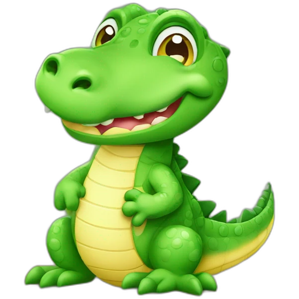 baby crocodile learning in shool emoji