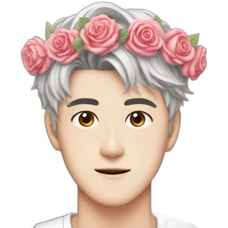 kpop-boyband-exo-sehun-rose-crown emoji