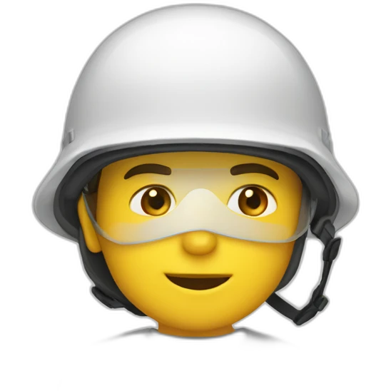 capacete de segurança branco emoji