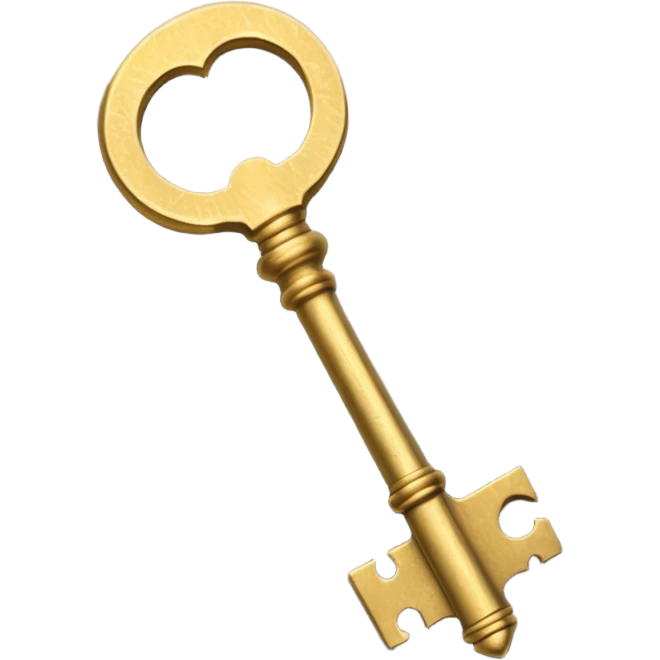 The design is an antique-style (or "skeleton") key. The color is a worn, textured gold or brass, which will stand out against YouTube's dark mode and ties into the yellow text boxes on your thumbnails. The key itself symbolizes "unlocking" the "unseen" or "secret" stories you cover. emoji