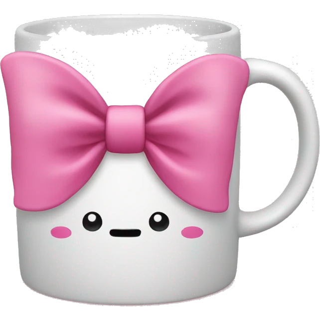 Mug with pink bow emoji
