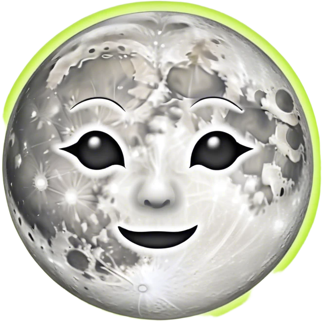 neon outline moon emoji