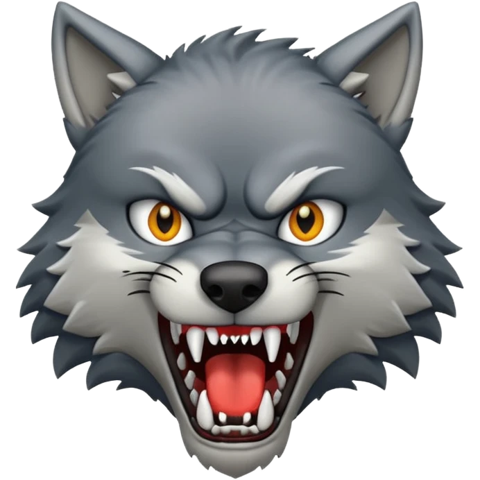Vicious wolf emoji