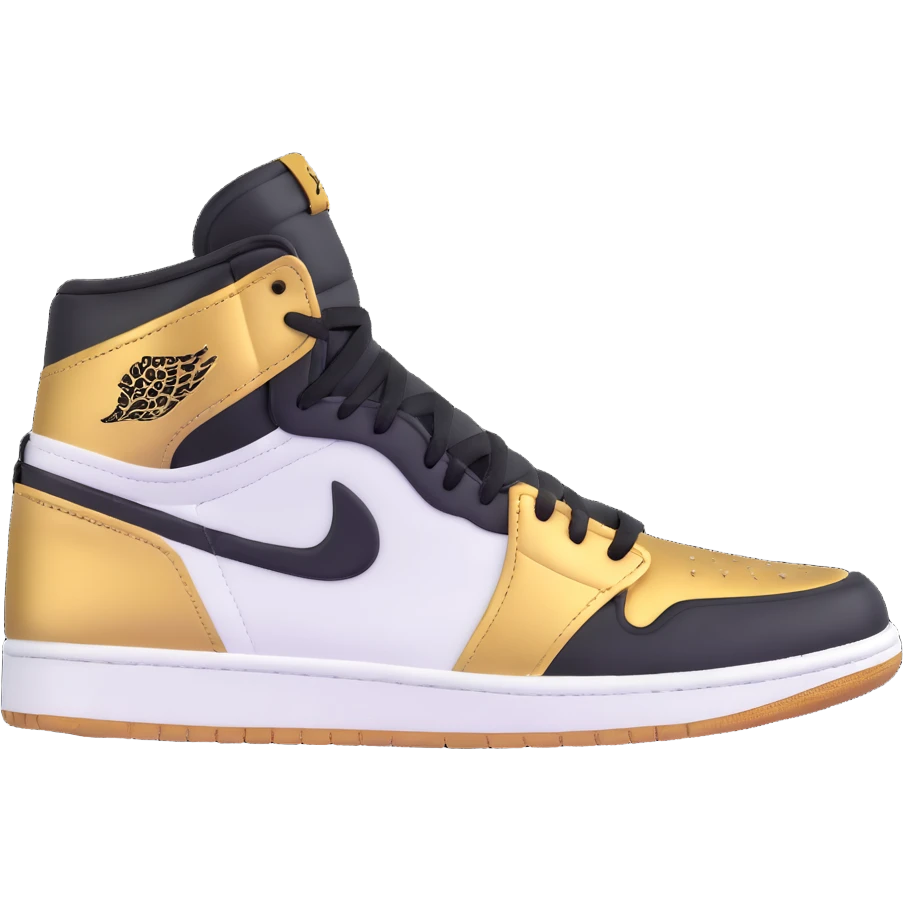 black and gold Jordan 1 sneaker emoji