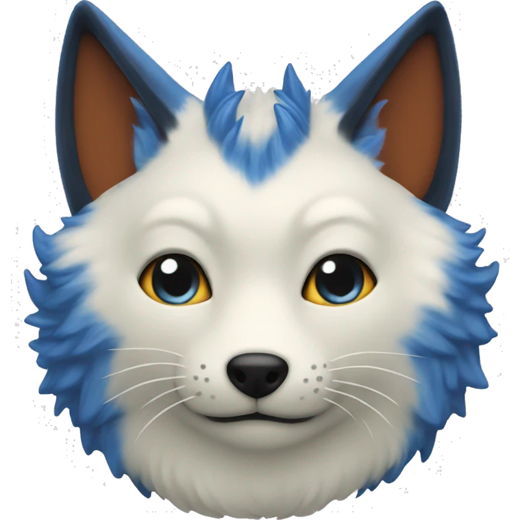 a blue mithical kitsune japanese legend emoji