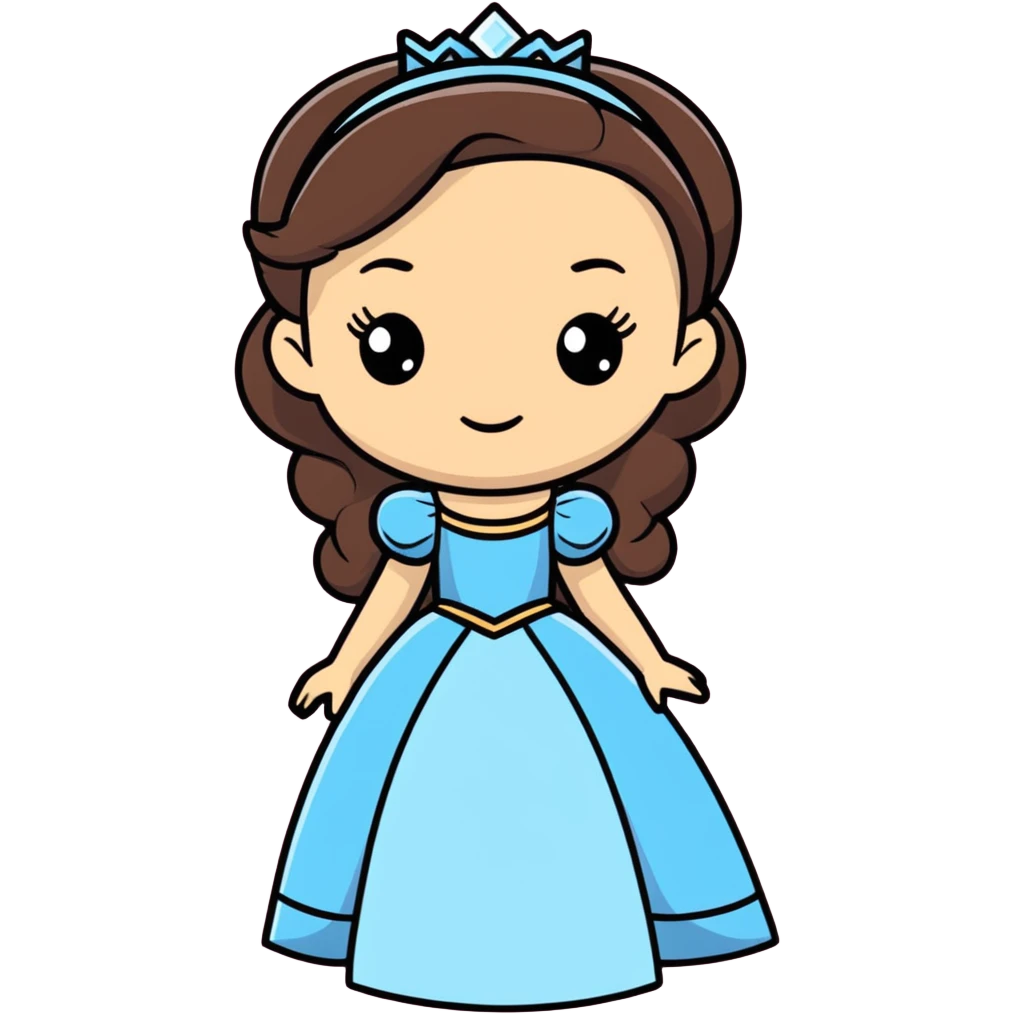 light skin princess with dark brown hair  emoji