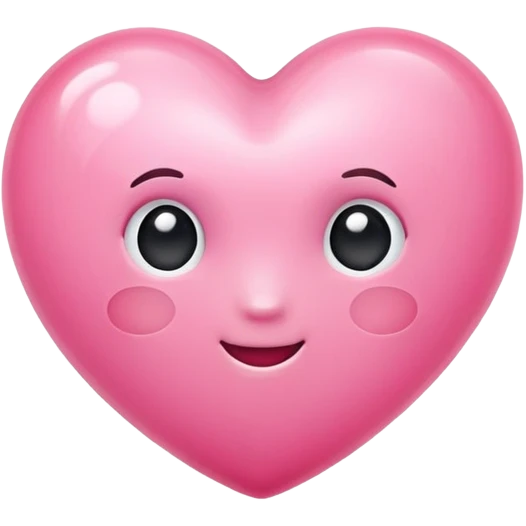 Cute pink heart emoji