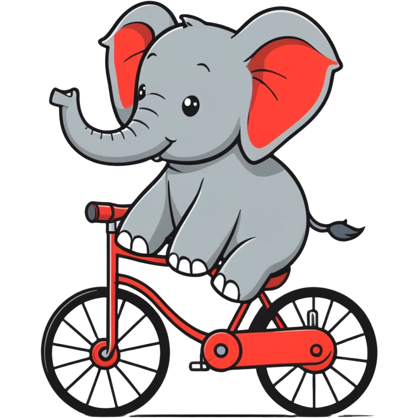 elephant riding a bicycle emoji