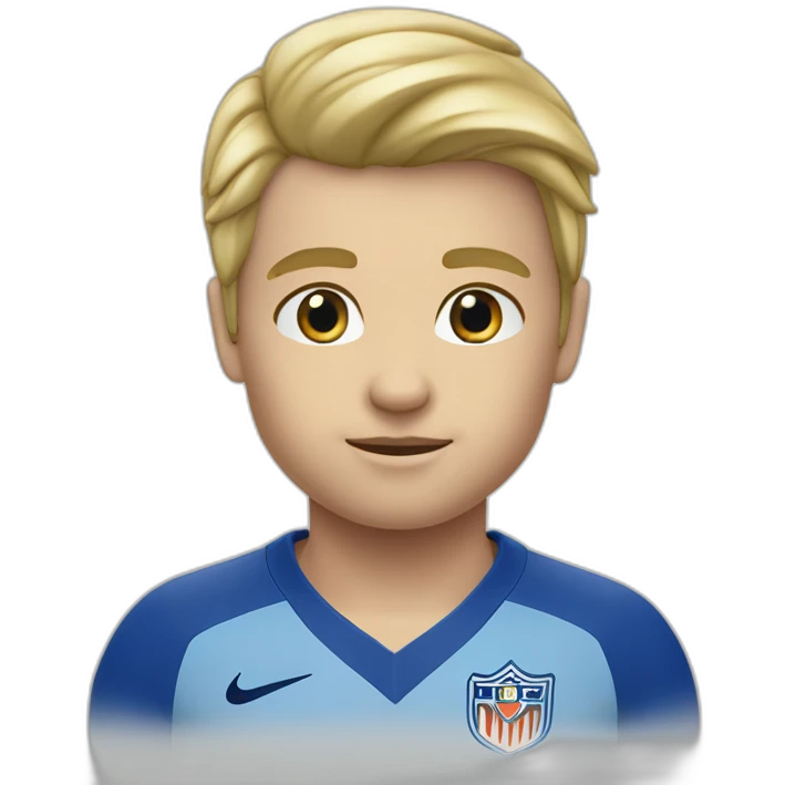Petit garçon blond yeux bleus nike de foot emoji