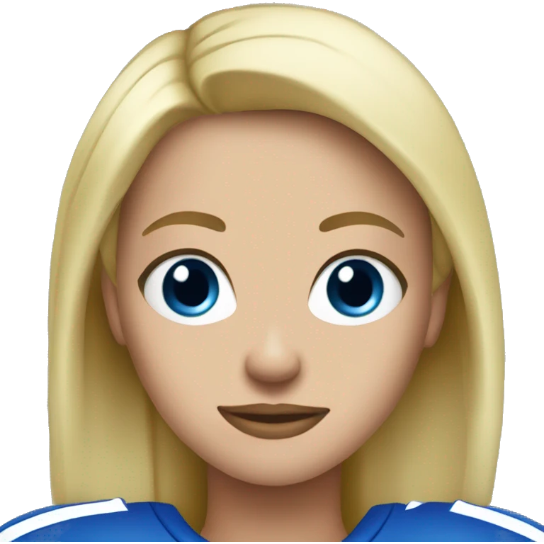 blonde football girl blue eyes emoji