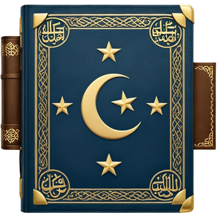 Closed Quran with the Islamic Symbol on it (moon and star) emoji