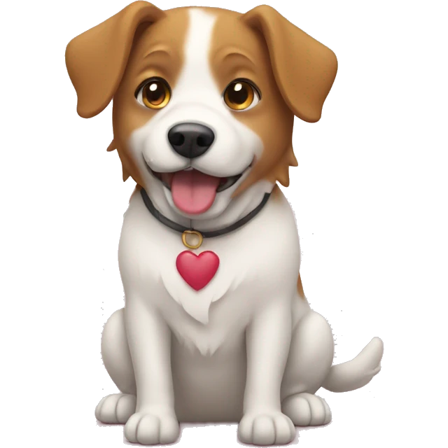 Love dog emoji